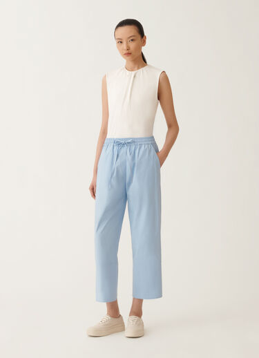 Fabiana Filippi Stretch poplin trousers, sky blue SKY BLUE PADC02F405H5460000