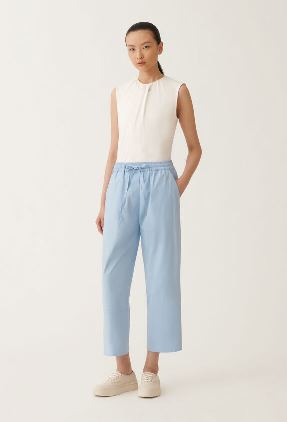 Fabiana Filippi Stretch poplin trousers, sky blue SKY BLUE PADC02F405H5460000