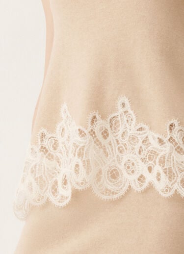 Fabiana Filippi Dessous-Top aus Platinum mit Makramee-Spitze, seilbraun Beige MAD215F043L5190000