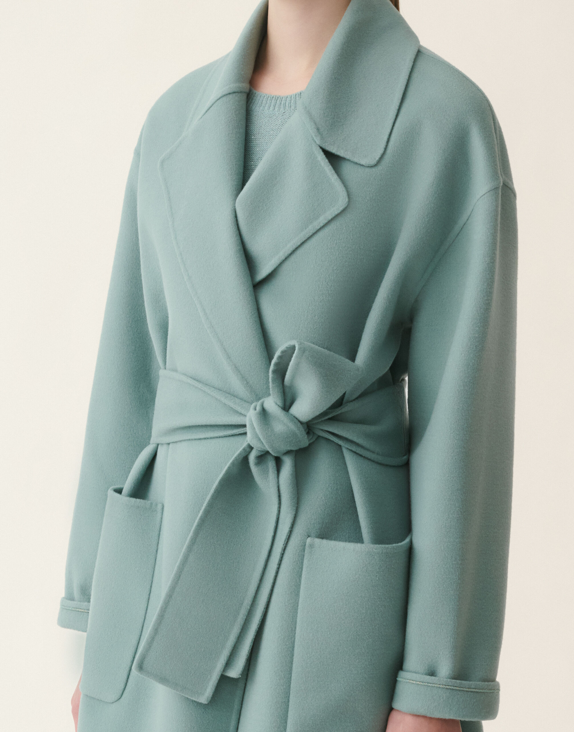 Fabiana Filippi Manteau en double de laine, vert Vert CTD216F195M2610000