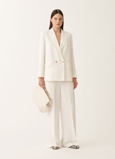 Fabiana Filippi Veste croisée en lin et viscose, blanc BLANC GCD275F412L3100000