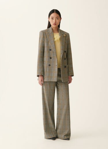 Check jersey trousers, grey Fabiana Filippi Check jersey trousers, grey Gray PAD226F307M4050000