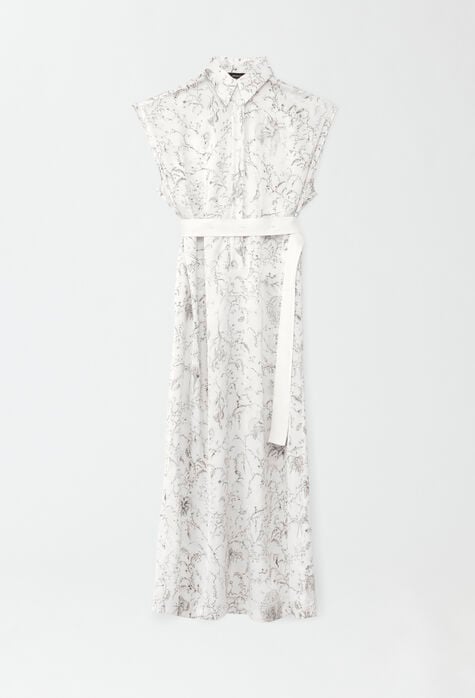 Fabiana Filippi Printed silk satin dress, white PAD274F258H4650000