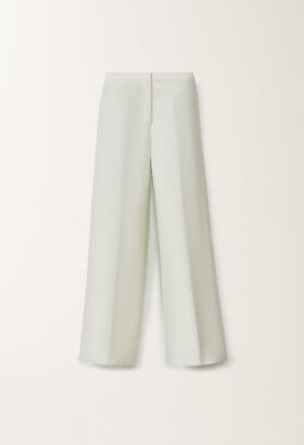 Fabiana Filippi Cotton and silk mikado trousers, aqua green BLACK PAD265F326D4320000