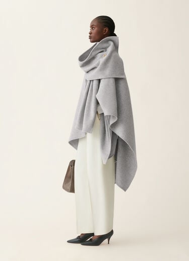Fabiana Filippi Cape aus Donegal-Garn mit Lurex, granit Granit SAD216A907M5370000