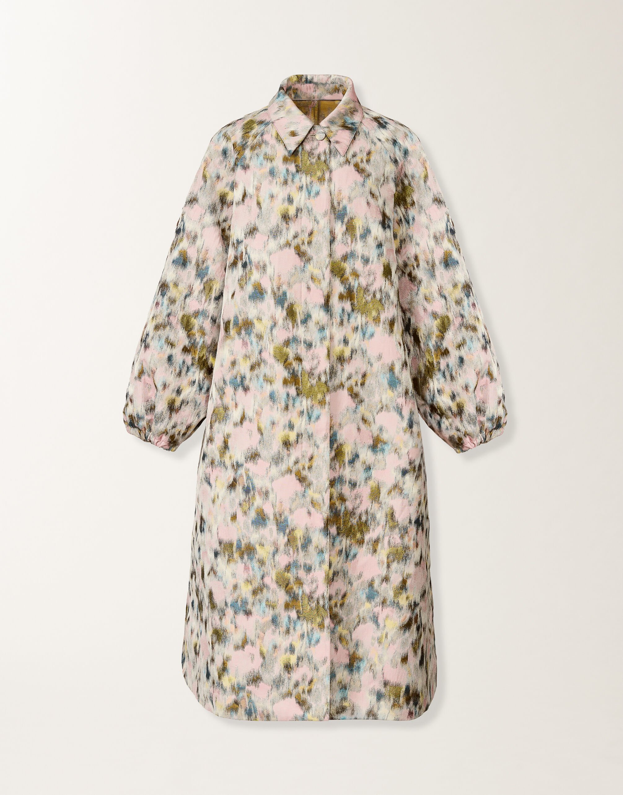 Fabiana Filippi Long trench in technical chiné, chiné CHINÉ CTD276F698D9490000