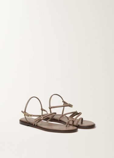 Fabiana Filippi Flat sandal in nappa leather, mud MUD ASD276A866M0760000
