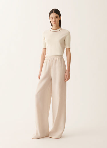 Fabiana Filippi Pantalone Amelia jogging in tela di lino, naturale NATURALE PAD276F291M1310000