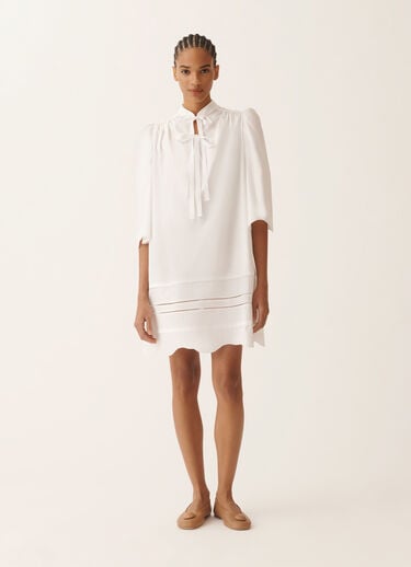 Abito in popeline, bianco ottico Fabiana Filippi Abito in popeline, bianco ottico BIANCO OTTICO ABD276F625M1270000