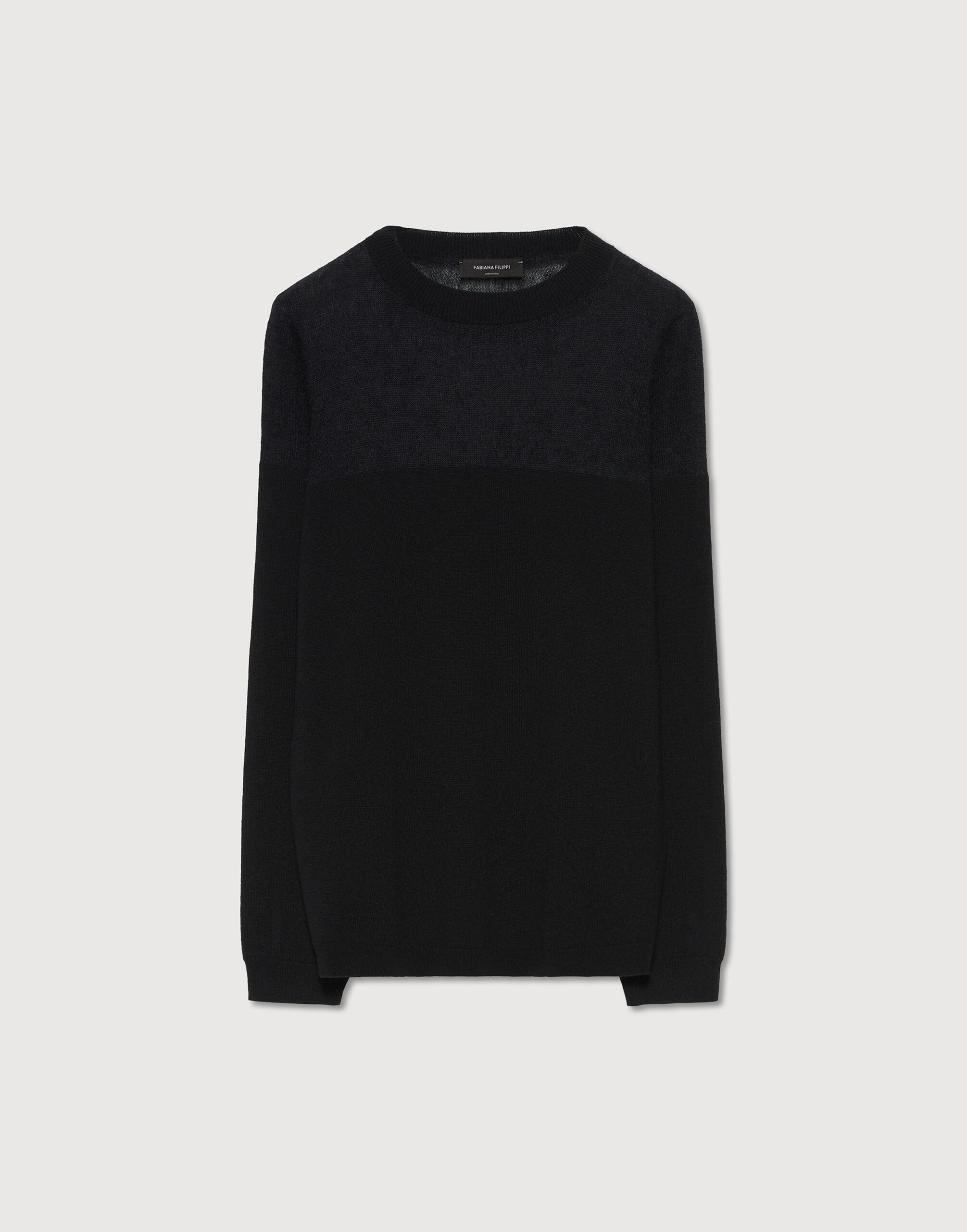 Tricots Pull en Platinum et mohair noir pour Femme Fabiana Filippi