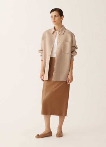 Langes Hemd aus doppellagiger Wolle, Kasha Fabiana Filippi Langes Hemd aus doppellagiger Wolle, Kasha Kasha CTD266F245L7360000