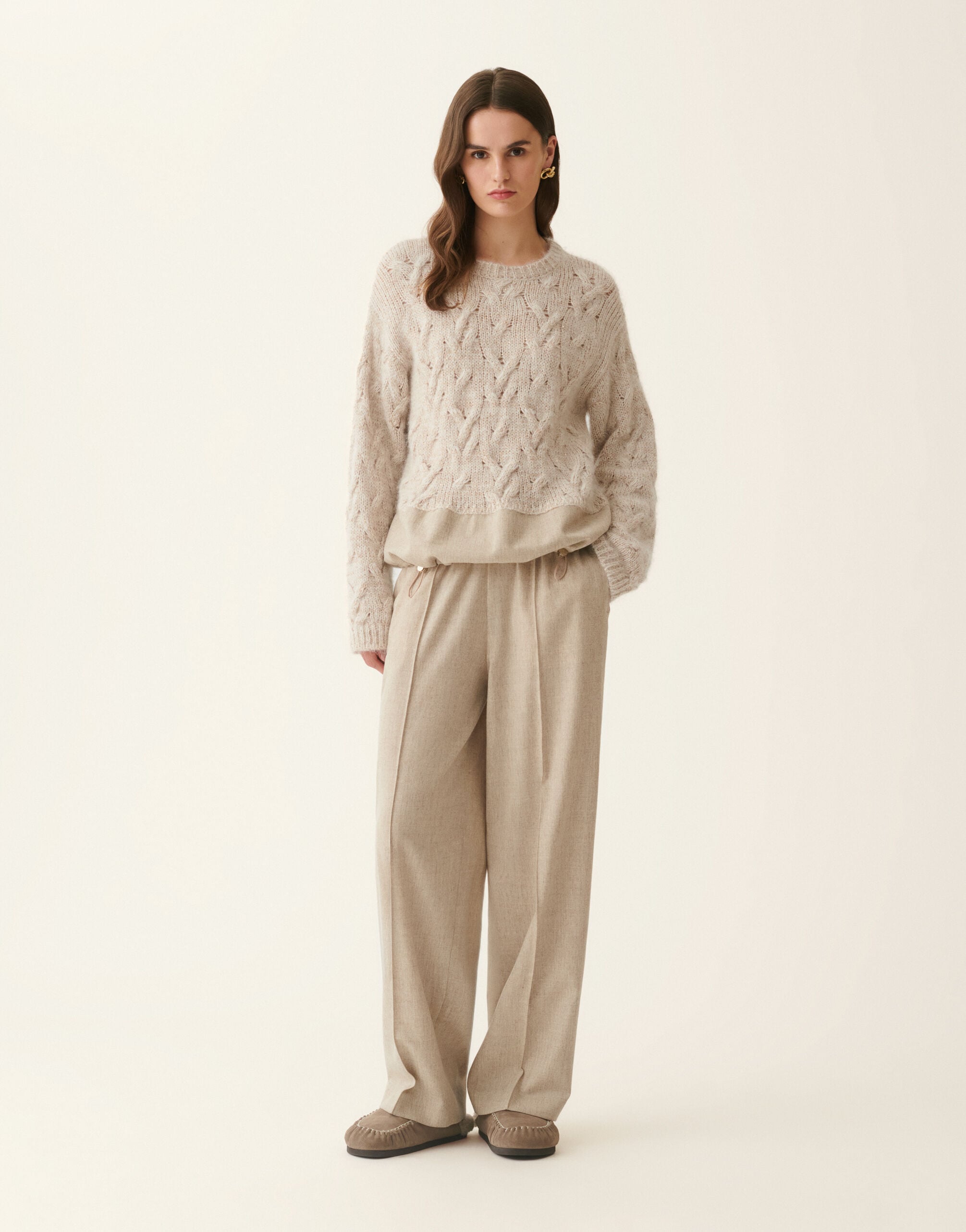 Platinum, mohair and sequin sweater, cachà Fabiana Filippi Platinum, mohair and sequin sweater, cachà Cachà MAD226F080M4370000