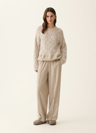 Platinum, mohair and sequin sweater, cachà Fabiana Filippi Platinum, mohair and sequin sweater, cachà Cachà MAD226F080M4370000