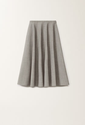 Fabiana Filippi BISTRETCH WOOL CIRCLE SKIRT BLUE GND275F848L3540000