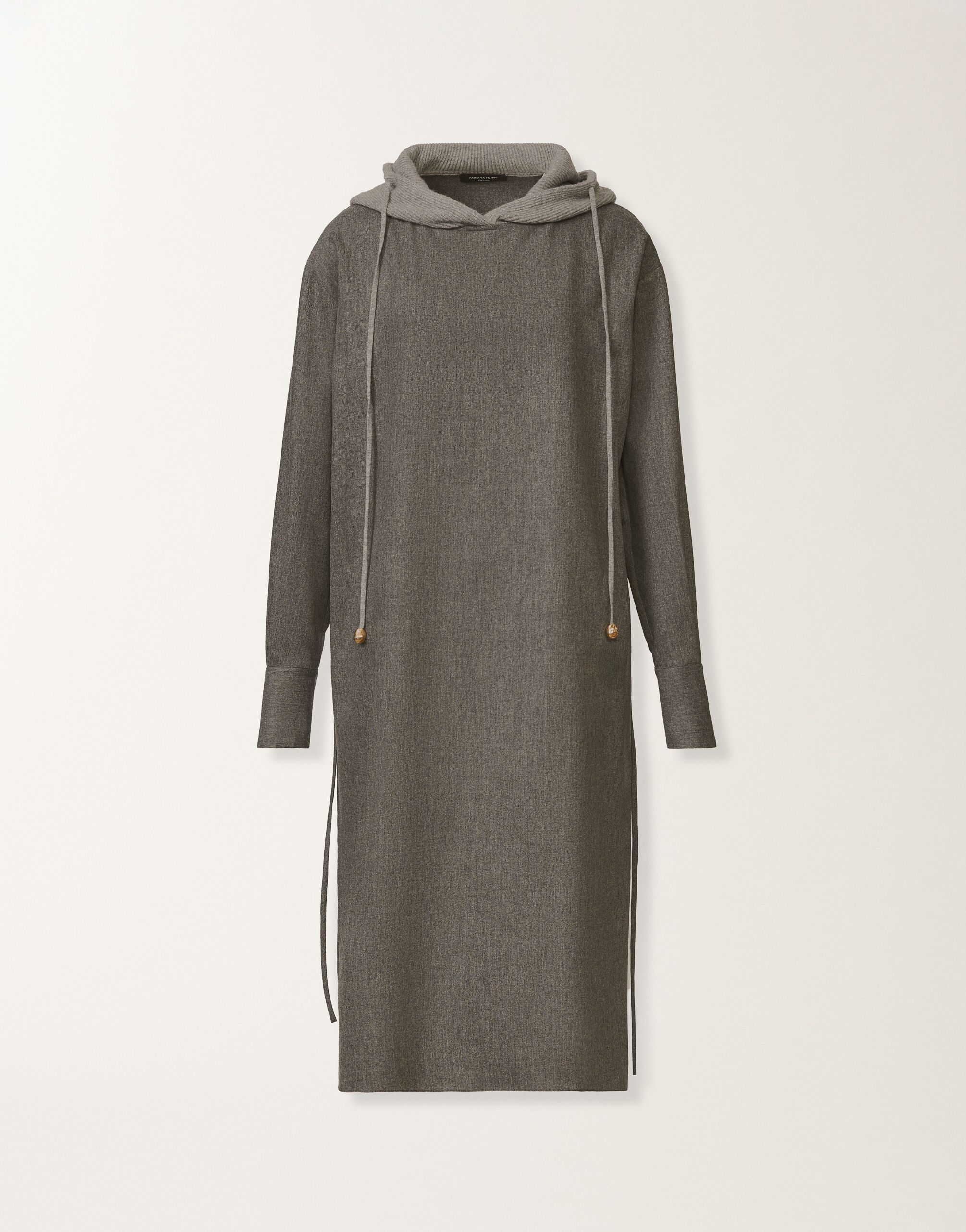 Fabiana Filippi Dress in flannel, rock Grey ABD225F599L6750000
