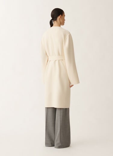 Fabiana Filippi Double wool coat, vanilla WHITE CTD265F243D8040000