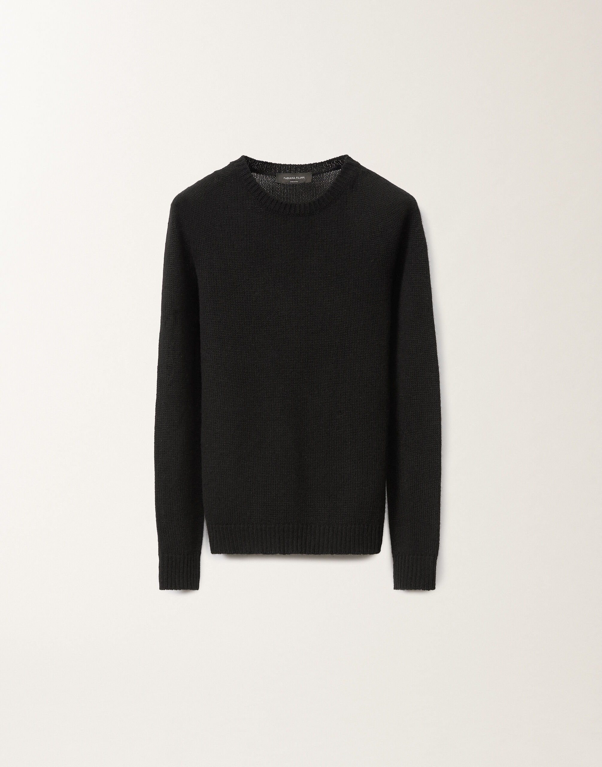 Black hoodless sweater discount