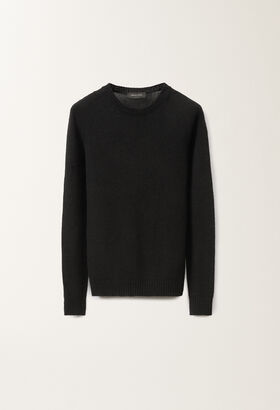 Fabiana Filippi CASHMERE GAUZED CREWNECK SWEATER BLACK MAD265F038L1610000