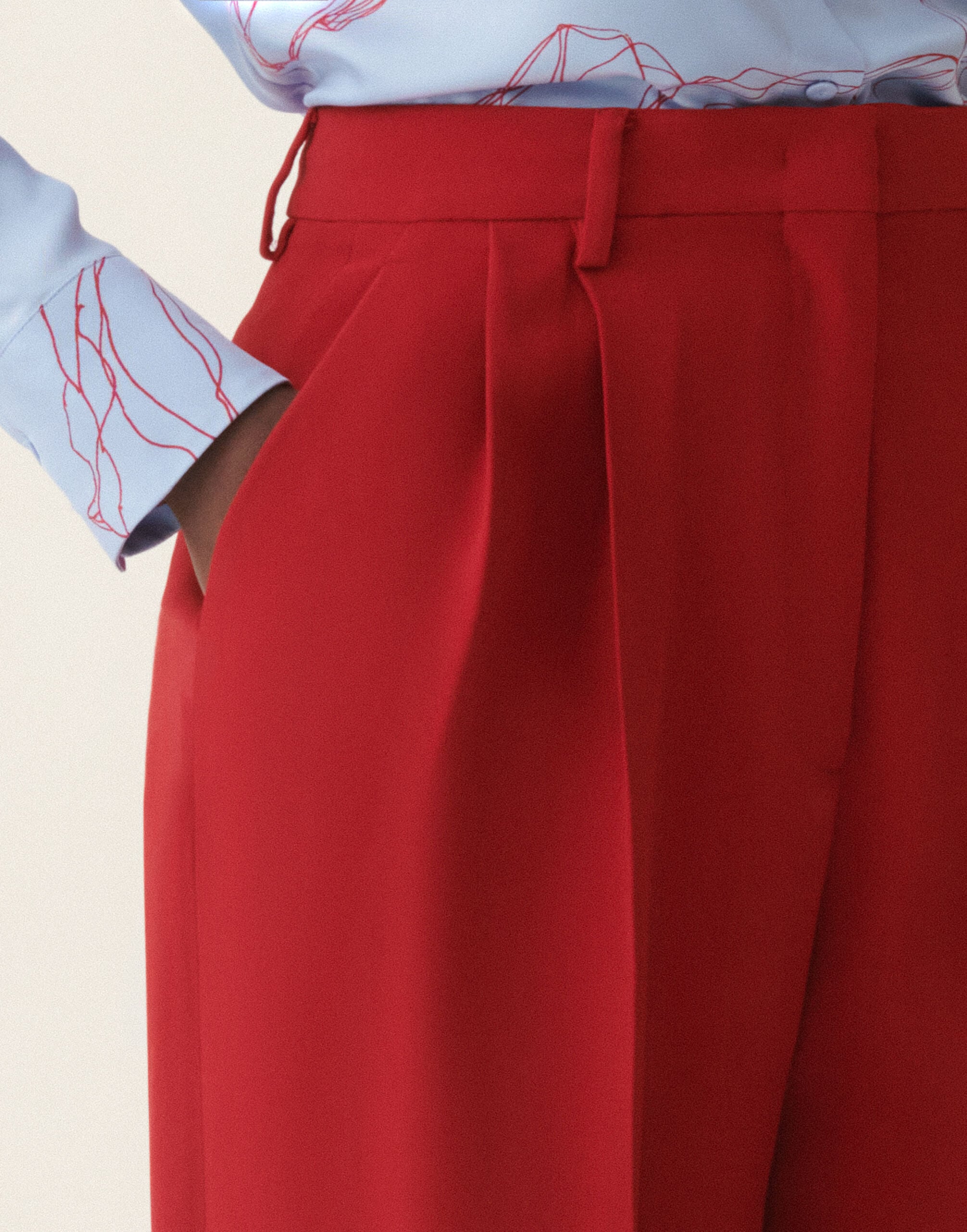 Fabiana Filippi Cady trousers, red Red PAD216F298M5220000