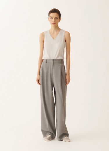 Fabiana Filippi Pants in lightweight stretch wool, rock mélange Gray PAD266F367L7630000