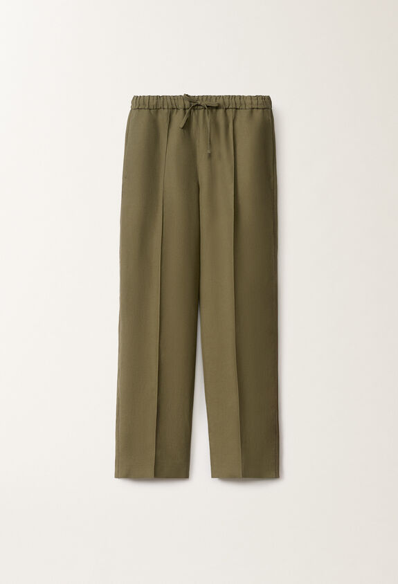 Fabiana Filippi Pantalon Gubbio en lin et viscose, gazon VERT PAD275F322L3100000
