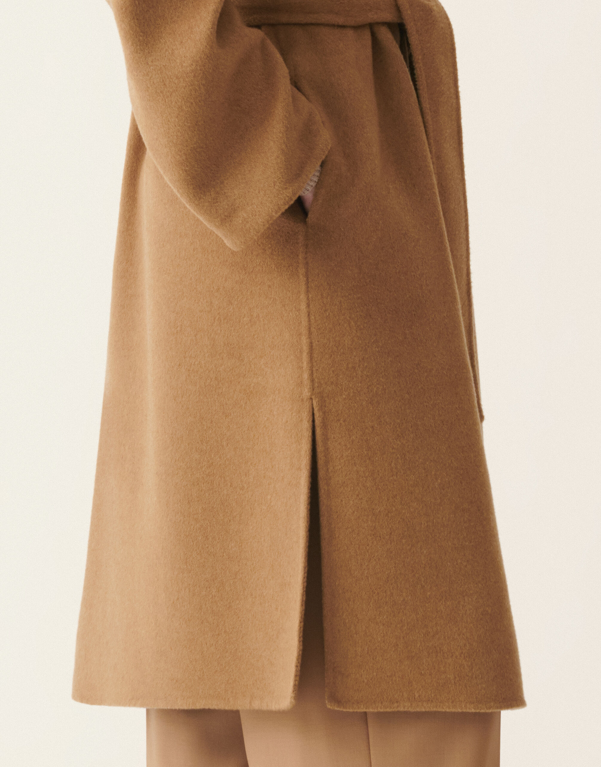 Fabiana Filippi Cashmere double robe coat, rattan Rattan CTD226F662M3930000