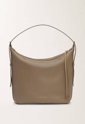 Fabiana Filippi Grained leather bag, clay BLUE MAD275F053D2730000