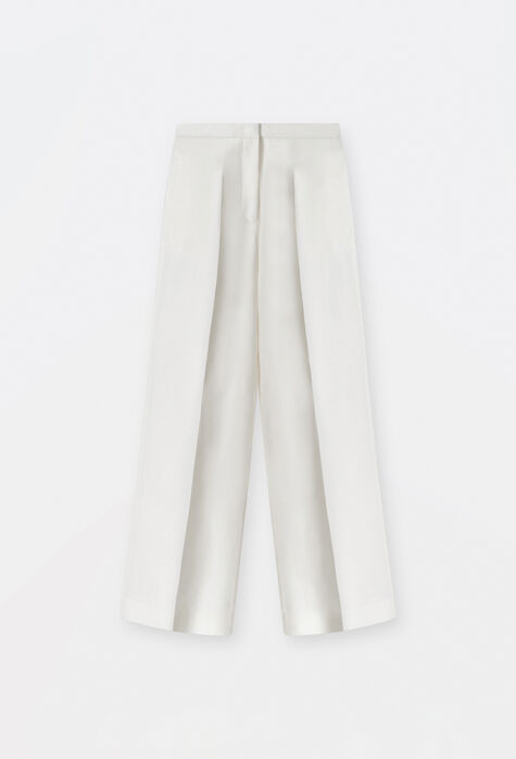 Fabiana Filippi Pantalone ampio in radzmir lana e seta, bianco CAD264F241D6140000