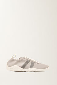 Fabiana Filippi Vintage wave sneakers in nappa leather and suede, light grey Gray ASD266A825M0100000