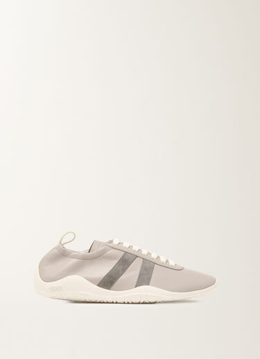Vintage wave sneakers in nappa leather and suede, light grey Fabiana Filippi Vintage wave sneakers in nappa leather and suede, light grey Gray ASD266A825M0100000