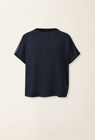 Fabiana Filippi T-shirt en jersey de coton côtelé, bleu nuit Bleu nuit JED216F119M3280000