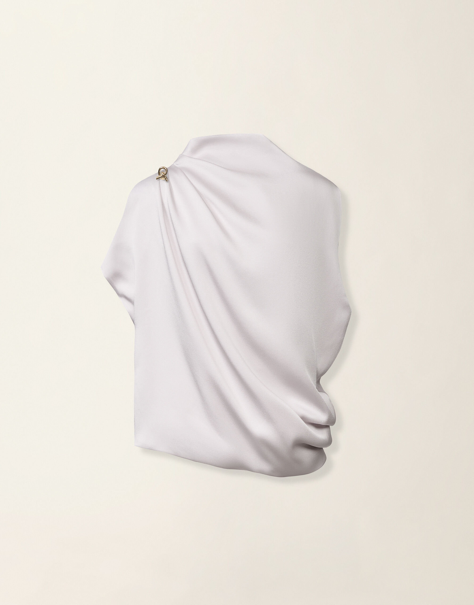 Top aus glänzendem Enver-Satin, steinfarben Fabiana Filippi Top aus glänzendem Enver-Satin, steinfarben Steinfarben TPD216F258D9820000