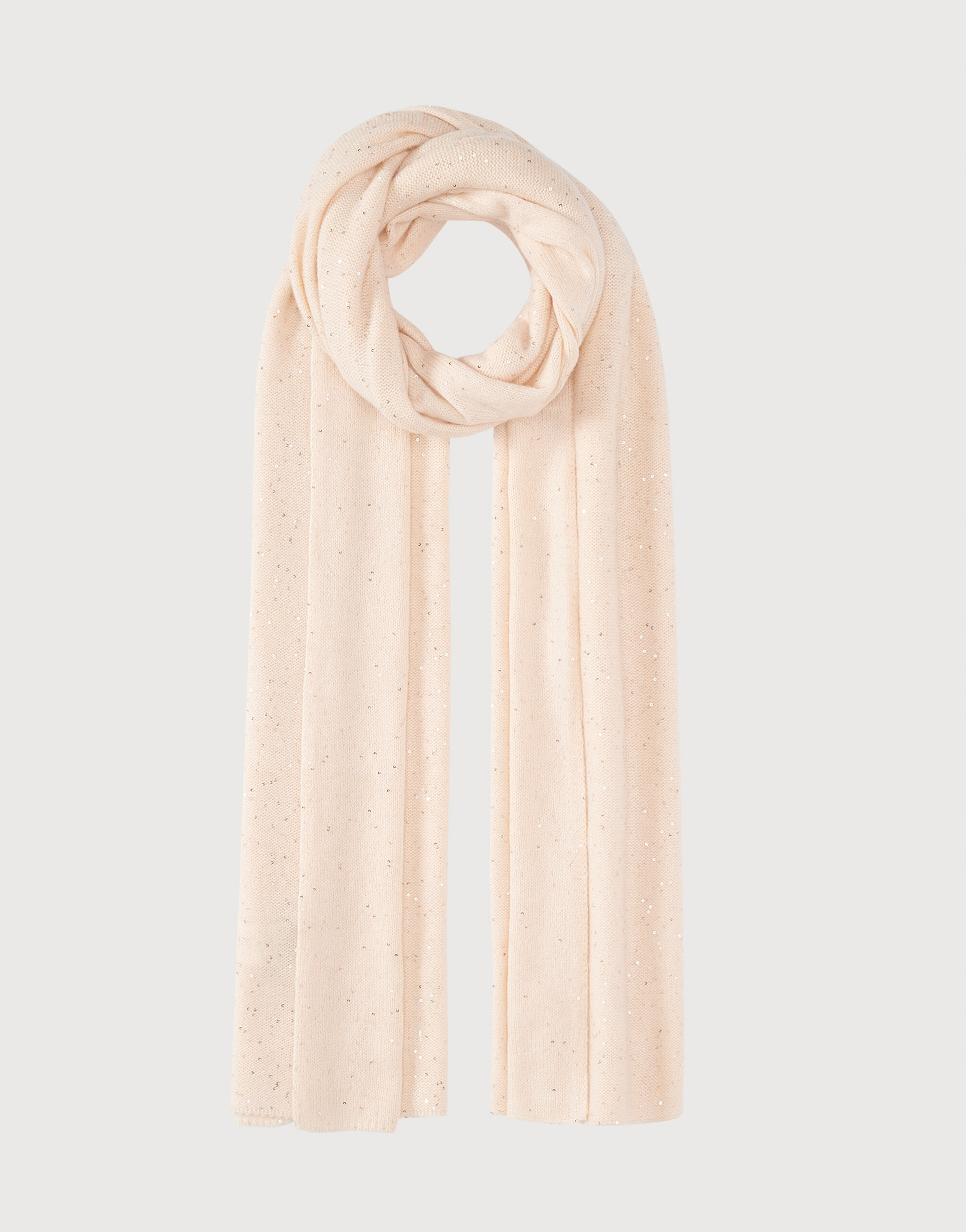 Large sequinned scarf, vanilla Scarves & Stoles for Women | Fabiana ...