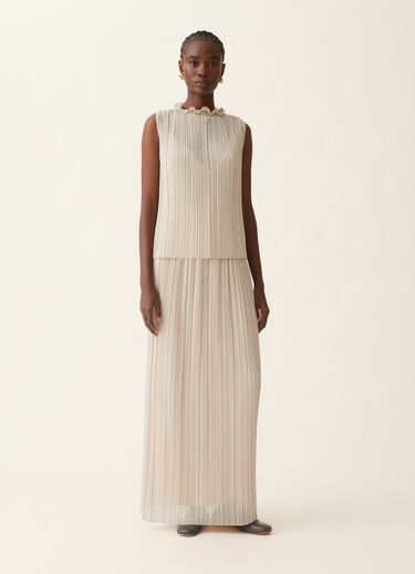 Fabiana Filippi Top plissé, beige Beige TPD216F250M3510000