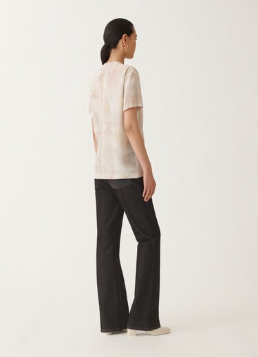 Fabiana Filippi Haut en crêpe de Chine imprimé, beurre, érable et pivoine BEIGE TPD215F304L5290000