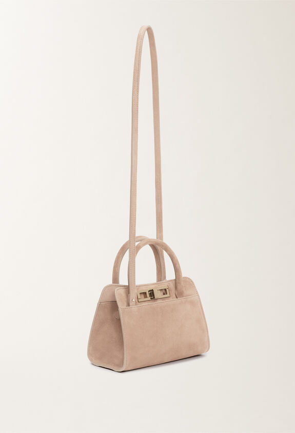 Fabiana Filippi Small suede handbag, smoke pink PINK BGD215A853L8070000
