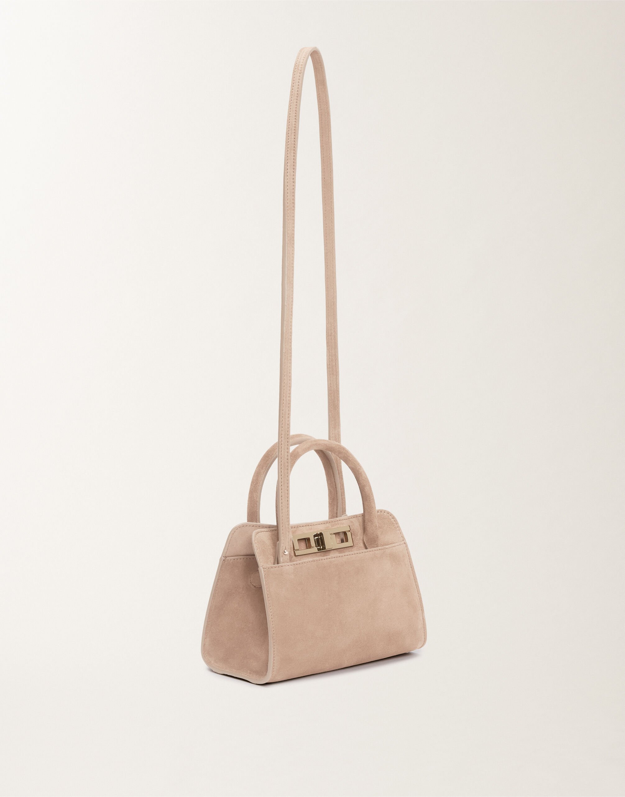 Fabiana Filippi Small suede handbag, smoke pink PINK BGD215A853L8070000