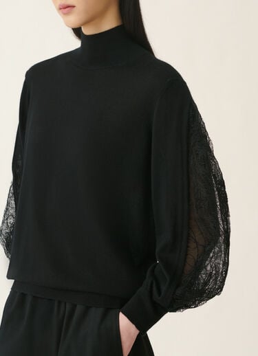 Cashmere and silk turtleneck sweater, black Fabiana Filippi Cashmere and silk turtleneck sweater, black Black MAD226F408M4090000