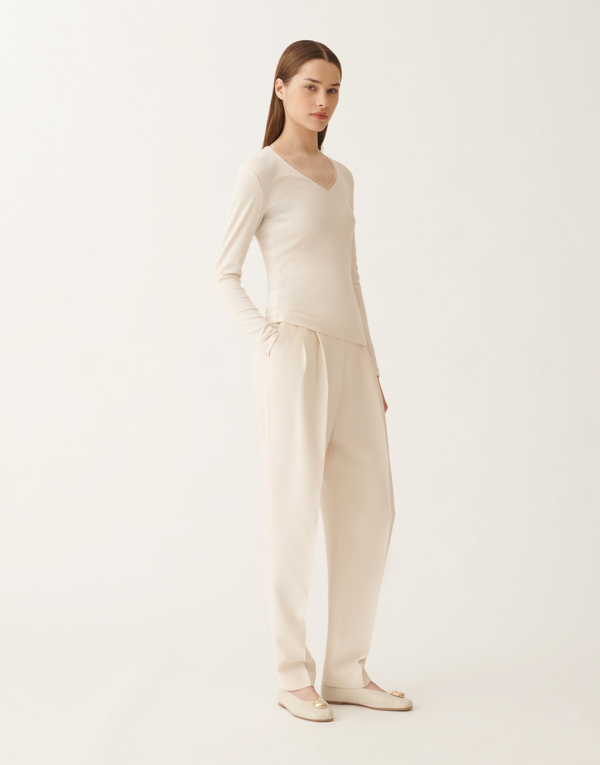 Fabiana Filippi T-shirt en jersey, beurre BLANC JED215F130L5770000