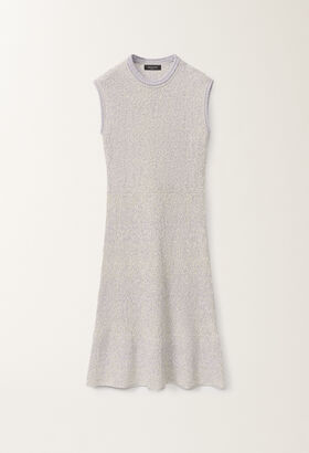 Fabiana Filippi Lurex knit tweed dress, vanilla and mauve AQUAGREEN ABD275F625L2330000