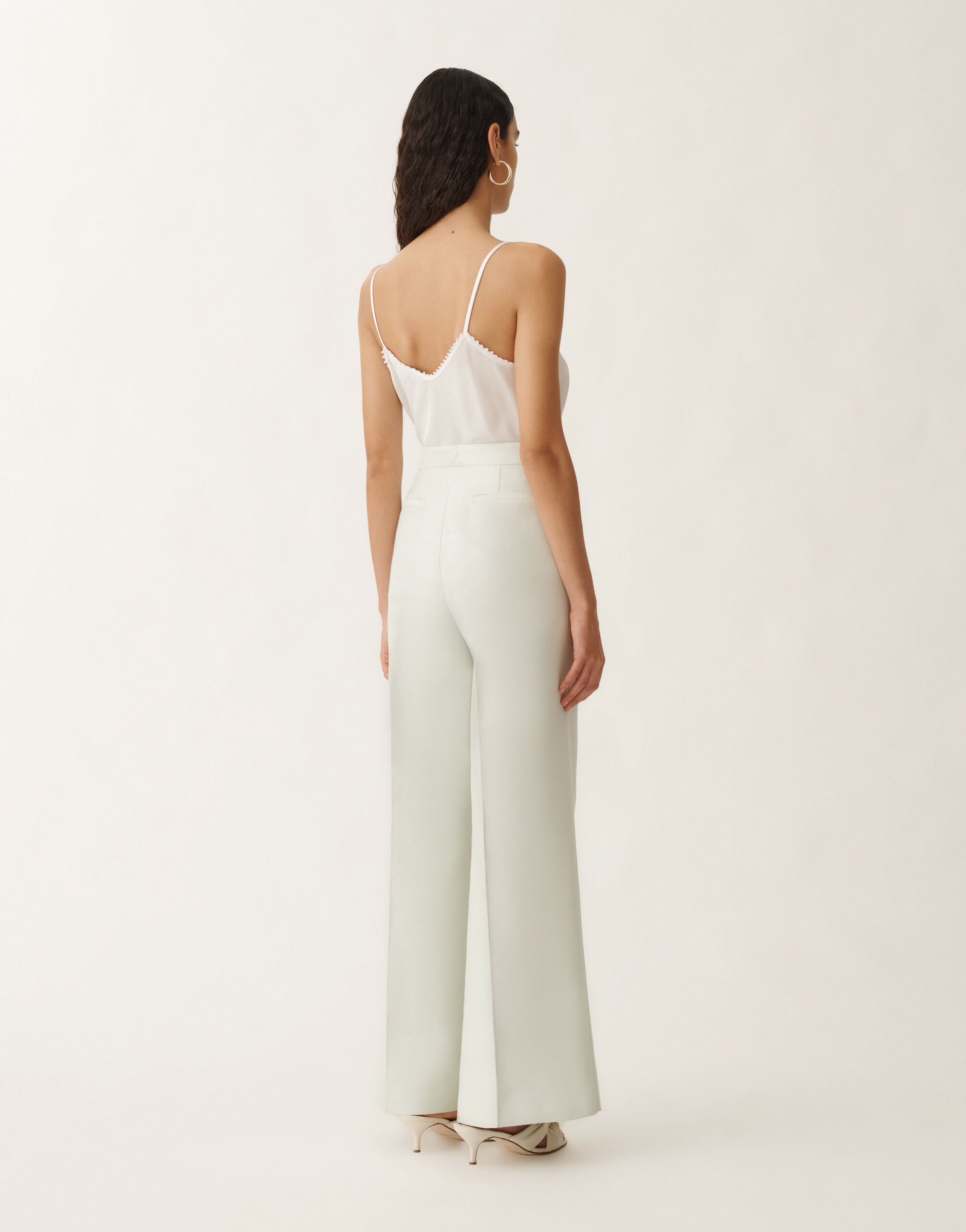 Fabiana Filippi Pantalone in cotone e seta mikado, verde acqua VERDE ACQUA PAD275F307D7870000