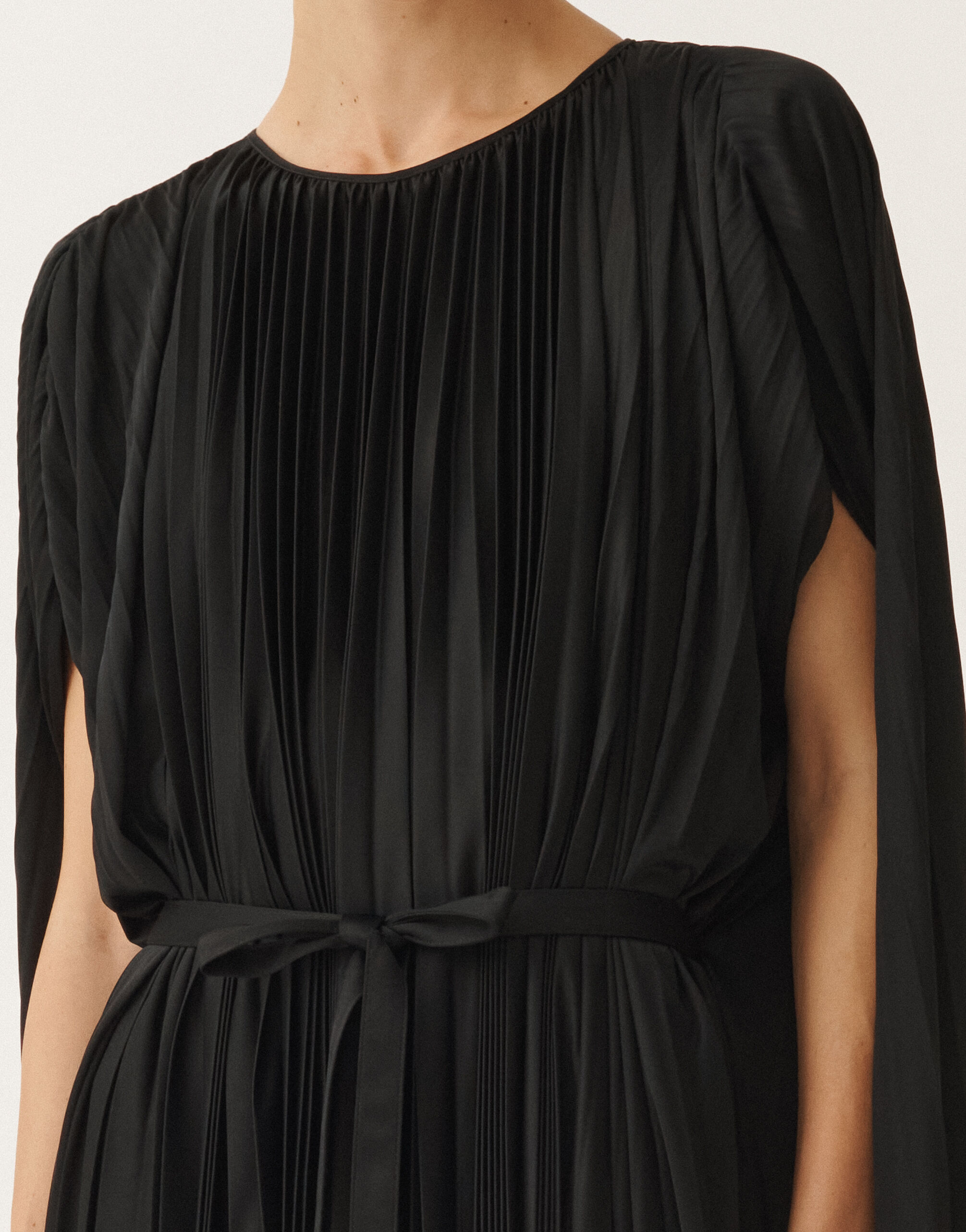 Fabiana Filippi Pleated jersey dress, black BLACK ABD265F440L2990000