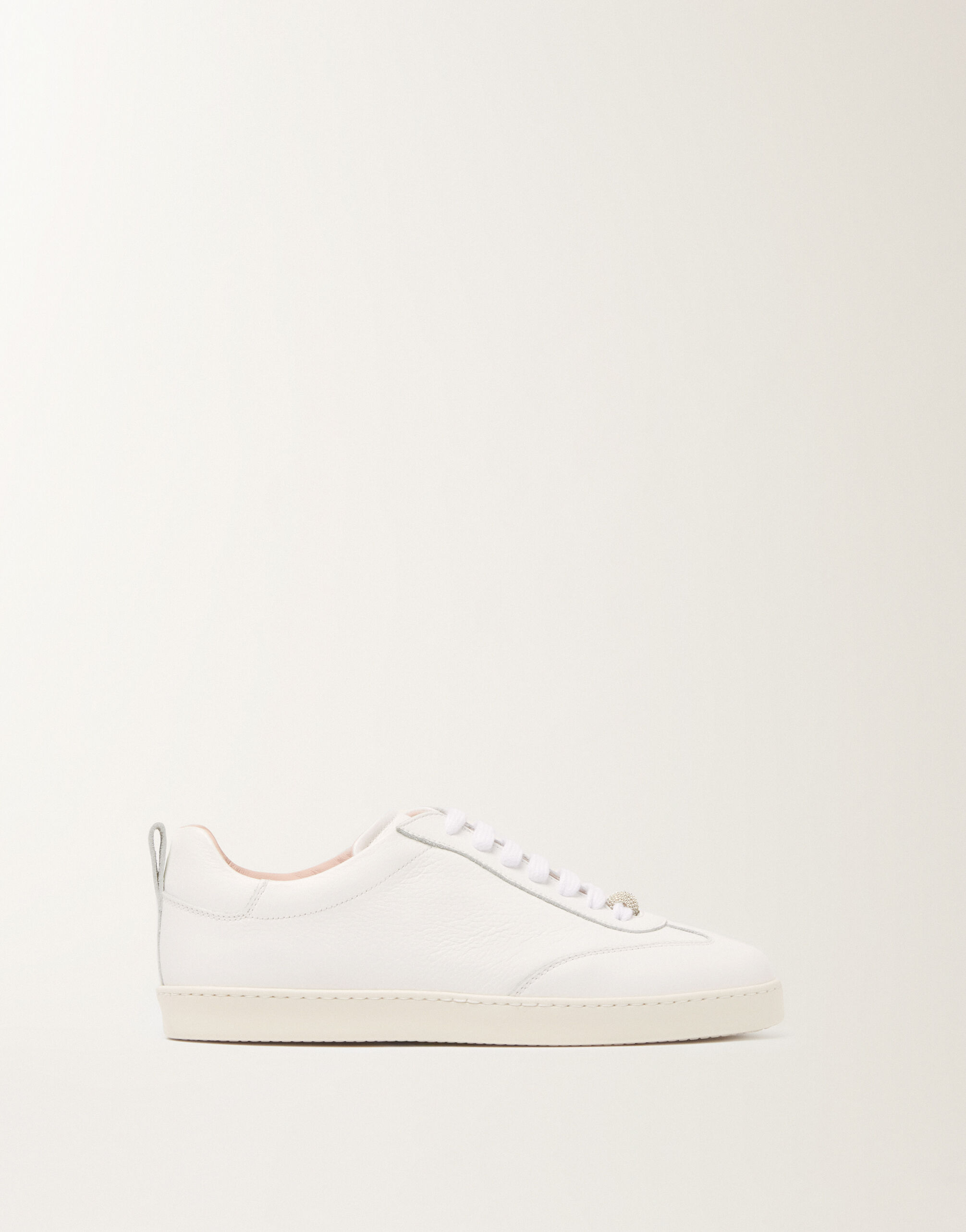 Fabiana Filippi Grain leather sneakers, optic white White ASD266A846M0090000