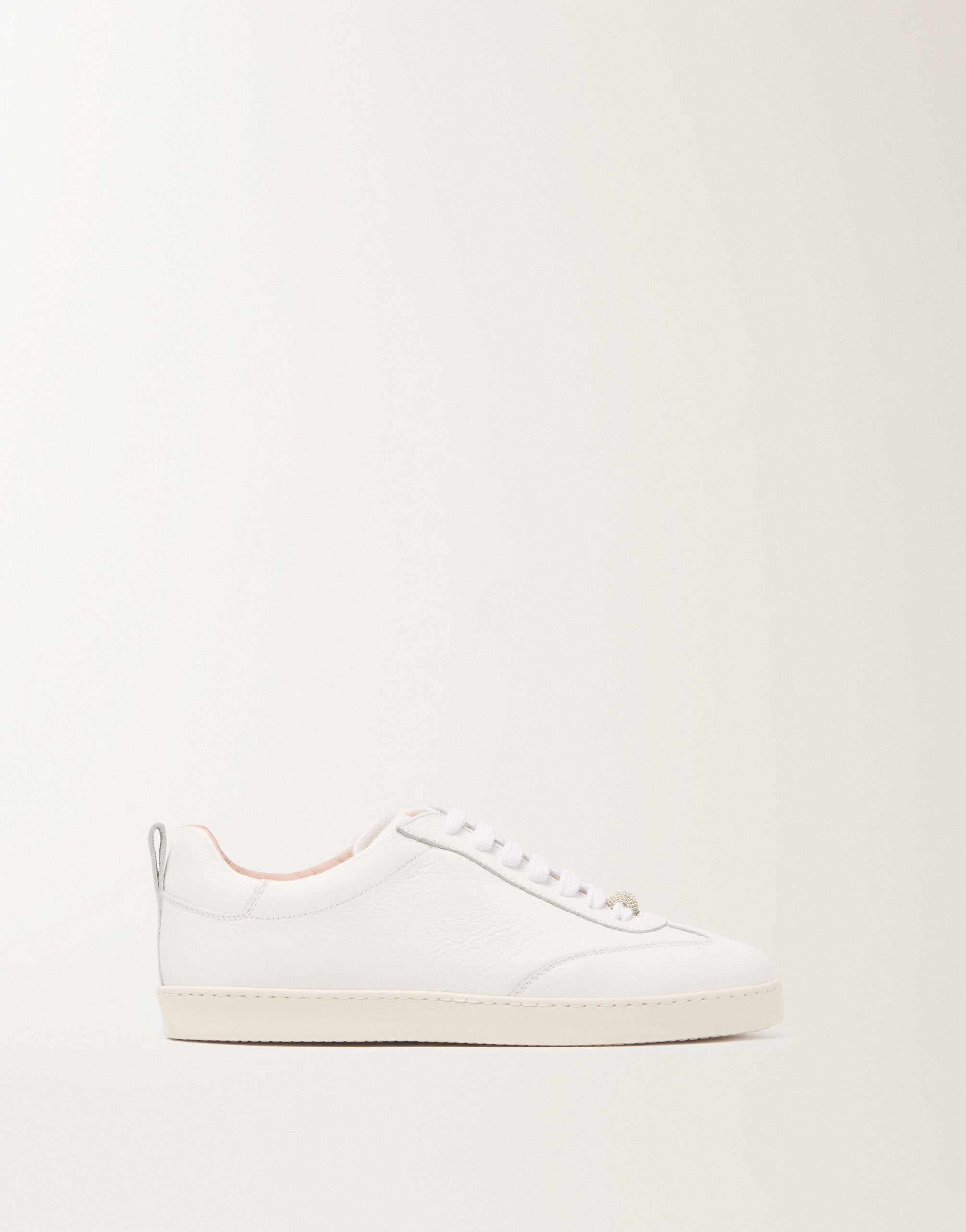 Fabiana Filippi Grain leather sneakers, optic white White ASD266A846M0090000