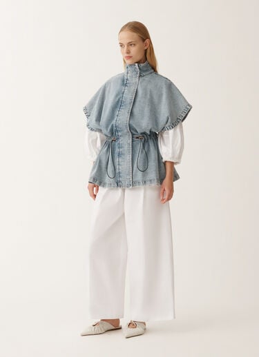 Fabiana Filippi Veste en denim stretch, bleu ciel marbré BLEU CTD275F255L3690000