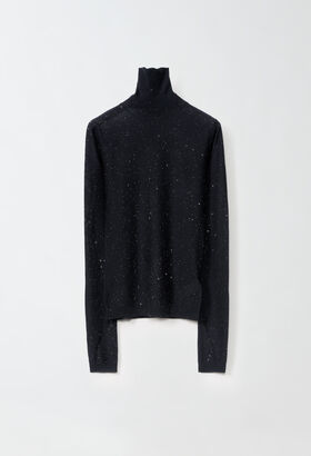 Fabiana Filippi Sweater with sequins, black BLUE MAD214F096D7230000