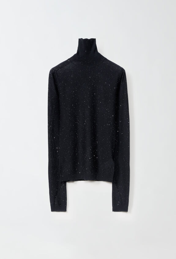 Fabiana Filippi TURTLE NECK SLIM FIT SWEATER BLACK MAD214F045D7220000