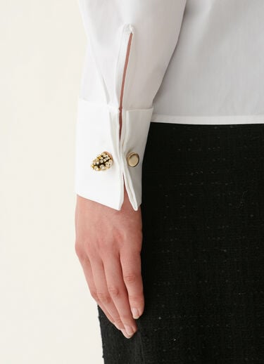 Fabiana Filippi Straight-cut poplin shirt, optic white Optic white CAD226F696M6640000