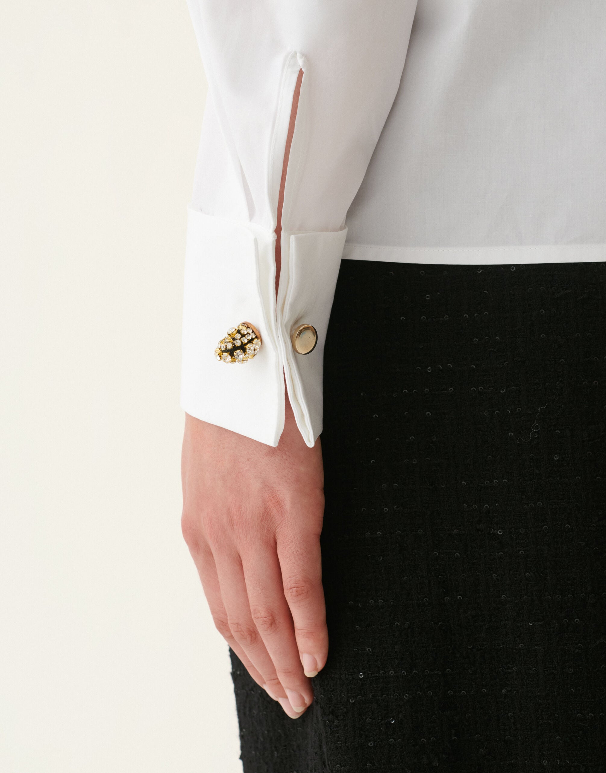 Fabiana Filippi Straight-cut poplin shirt, optic white Optic white CAD226F696M6640000