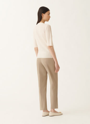 Fabiana Filippi Wollpullover mit Pailletten, weiß Weiß MAD215F088L5570000